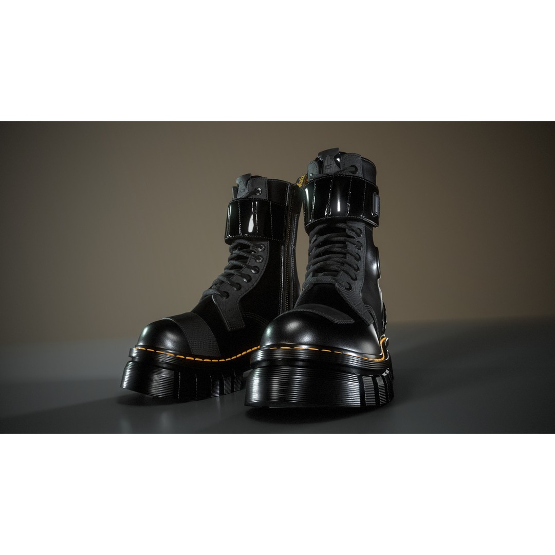 Dr Martens Audrick Alternative 3D Model – Low Poly Game-Ready Asset, FBX - View 3