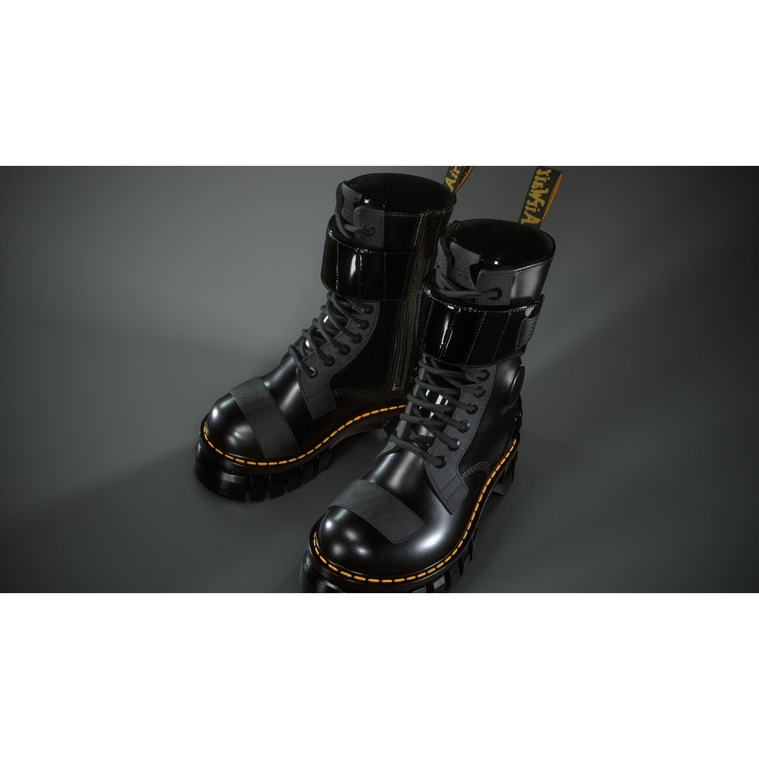 Dr Martens Audrick Alternative 3D Model – Low Poly Game-Ready Asset, FBX - View 4