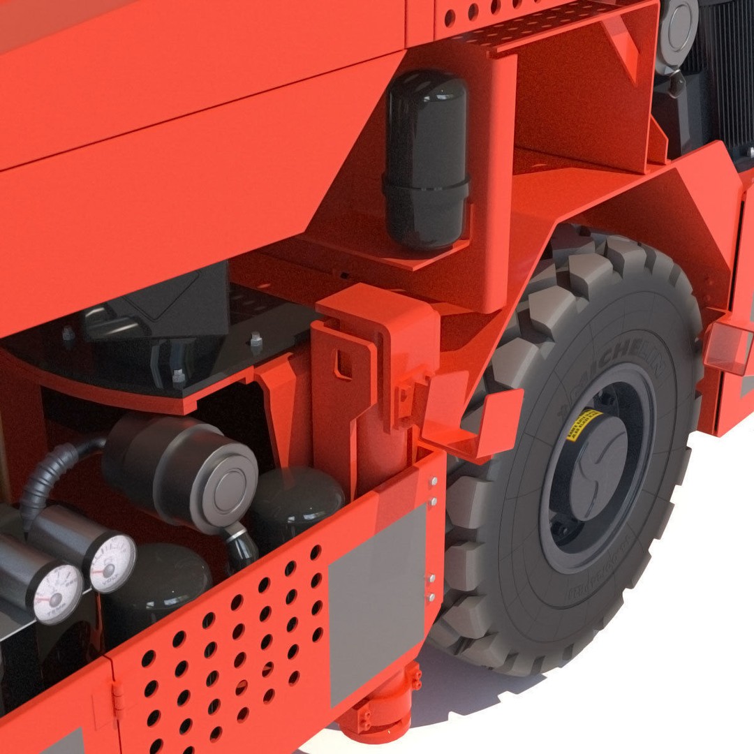 Three-Boom Jumbo Drill Rig DD530 3D Model – High-Detail Industrial Asset, FBX/OBJ - View 13
