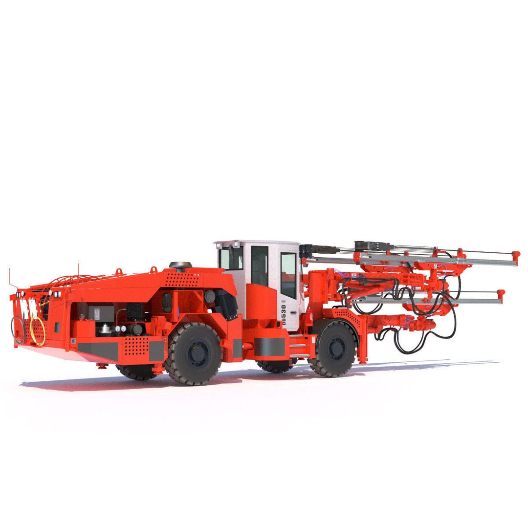 Three-Boom Jumbo Drill Rig DD530 3D Model – High-Detail Industrial Asset, FBX/OBJ - View 5