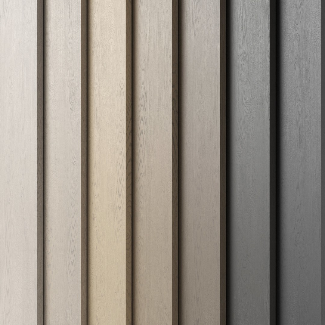 Oak Wood Texture Set 3D Model – 7 Colors, PBR Textures, FBX & OBJ - View 3