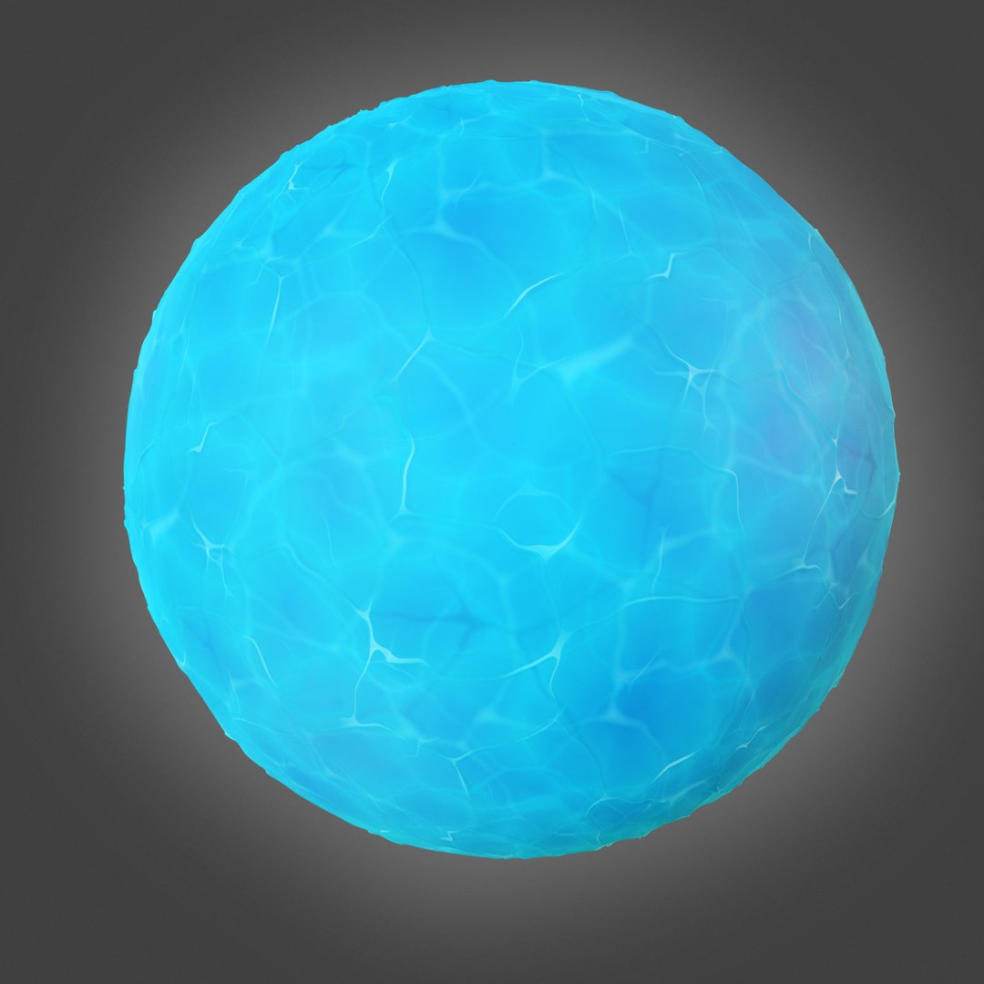 Cartoon Oasis Materials 3D Model – PBR Textures for Natural Environments