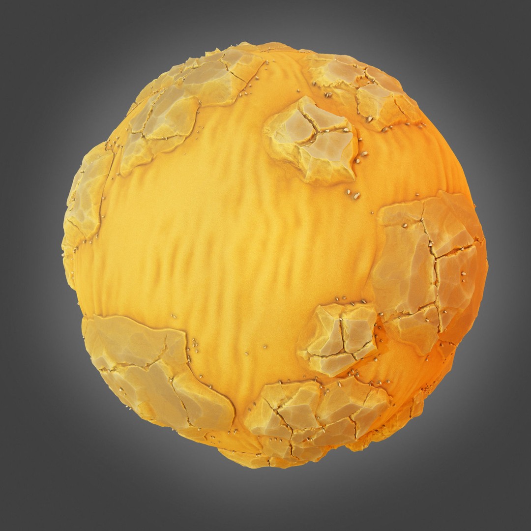 Cartoon Oasis Materials 3D Model – PBR Textures for Natural Environments - View 11