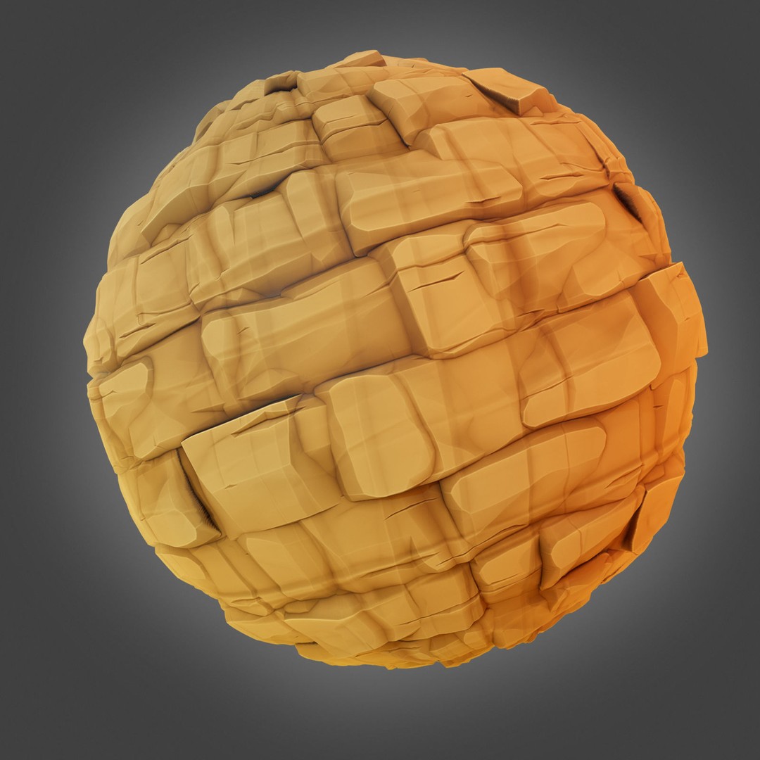 Cartoon Oasis Materials 3D Model – PBR Textures for Natural Environments - View 6