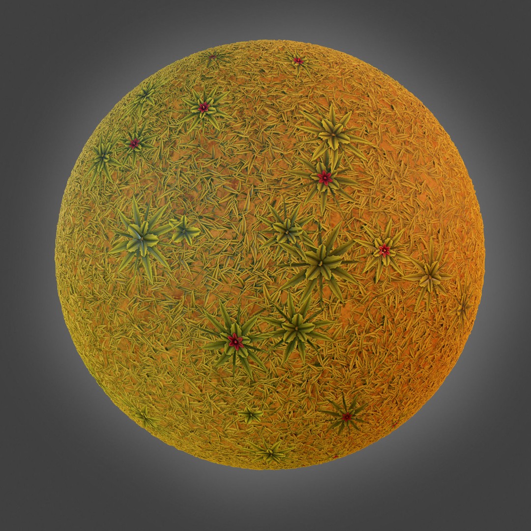 Cartoon Oasis Materials 3D Model – PBR Textures for Natural Environments - View 7