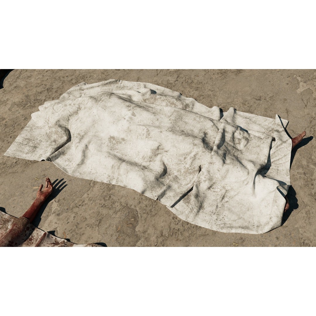 Apocalyptic Dead Bodies 3D Model – High Poly Horror Character with Textures - View 14