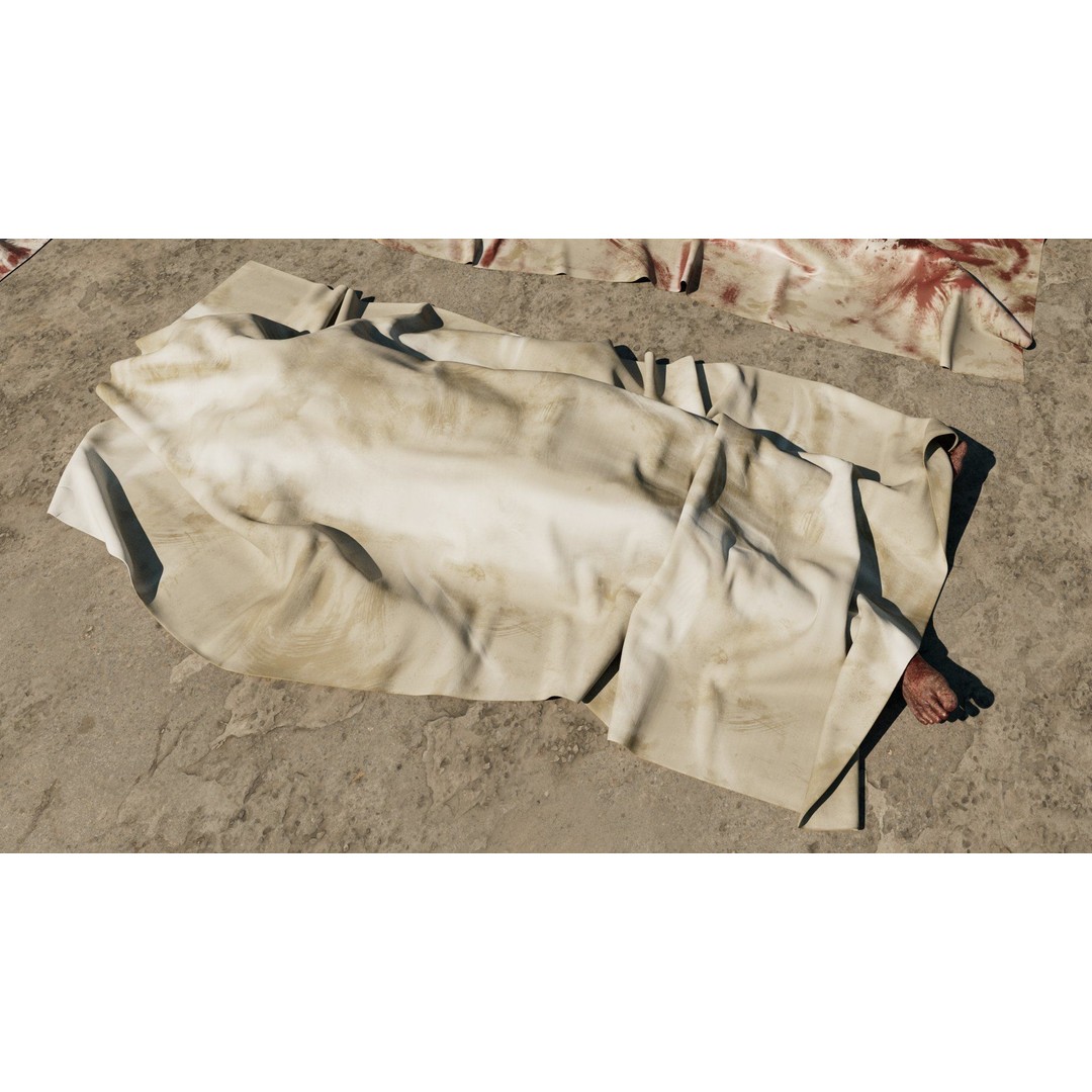 Apocalyptic Dead Bodies 3D Model – High Poly Horror Character with Textures - View 15