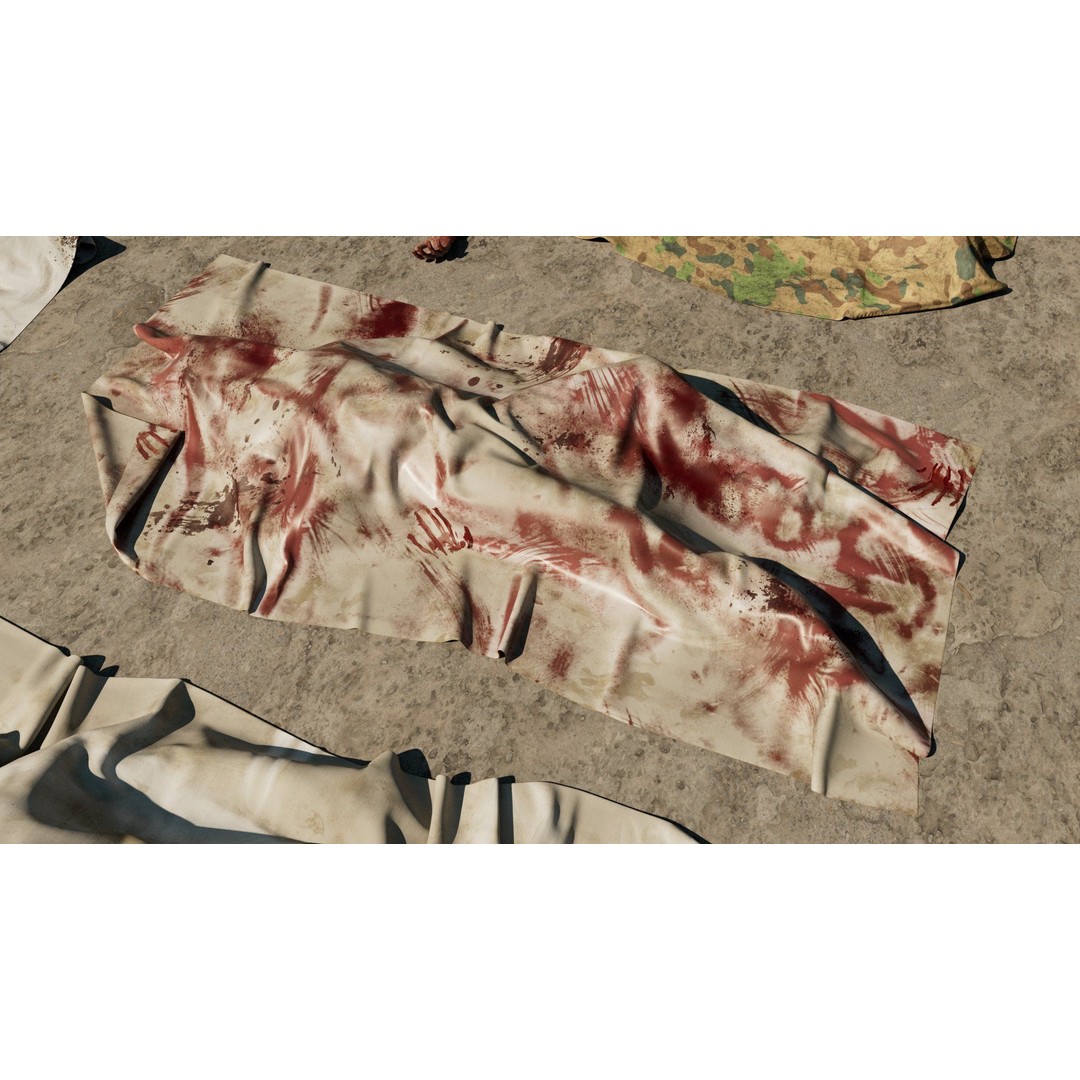 Apocalyptic Dead Bodies 3D Model – High Poly Horror Character with Textures - View 16