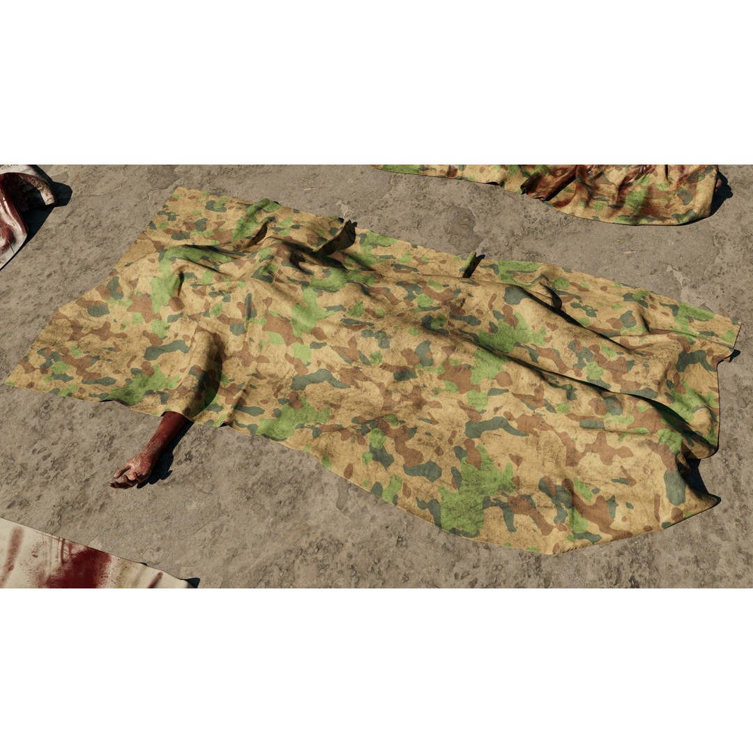 Apocalyptic Dead Bodies 3D Model – High Poly Horror Character with Textures - View 17