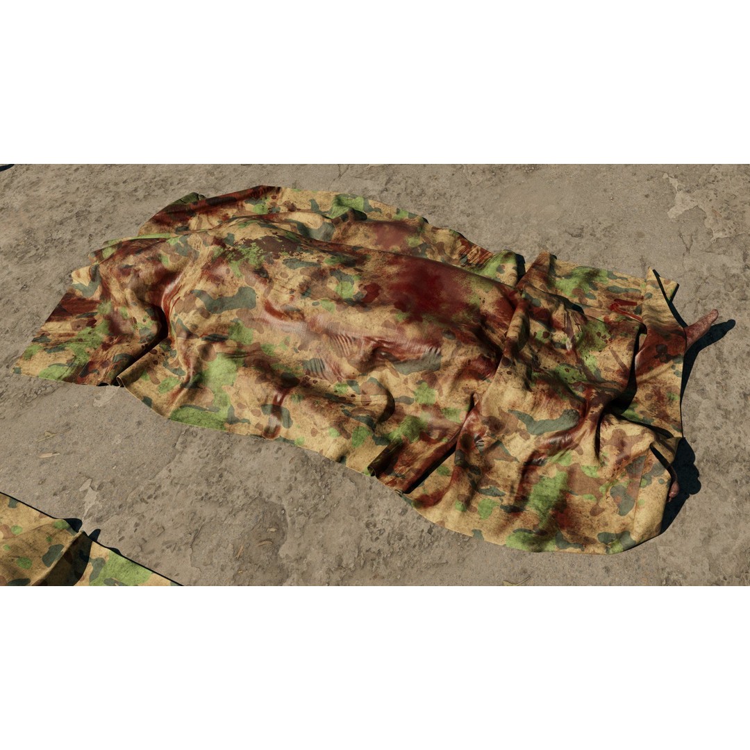 Apocalyptic Dead Bodies 3D Model – High Poly Horror Character with Textures - View 18