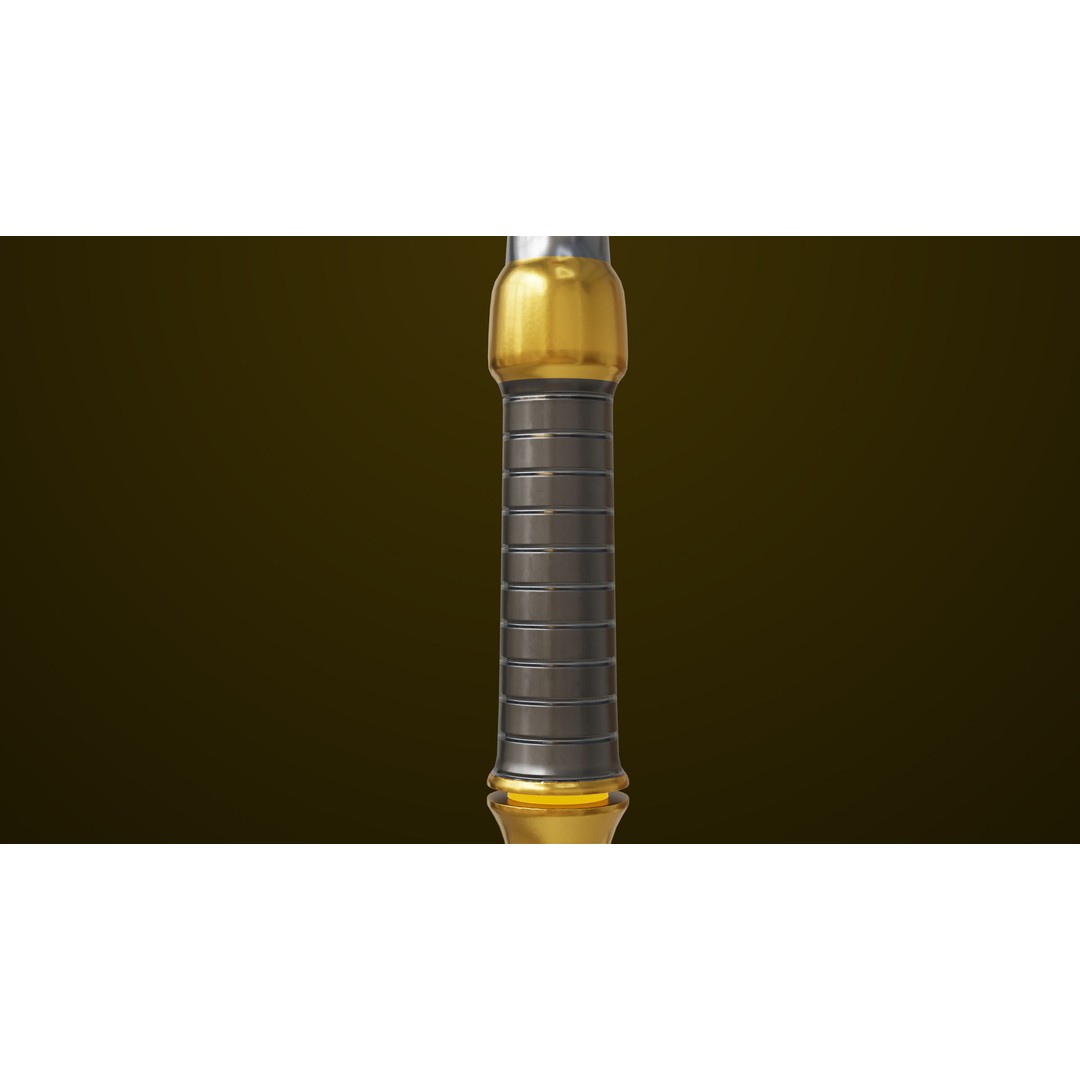 Sci Fi Battle Hammer 3D Model – Low Poly PBR Weapon for Games - View 14