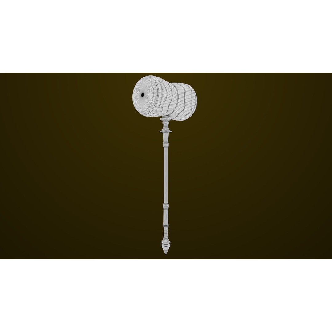 Sci Fi Battle Hammer 3D Model – Low Poly PBR Weapon for Games - View 21