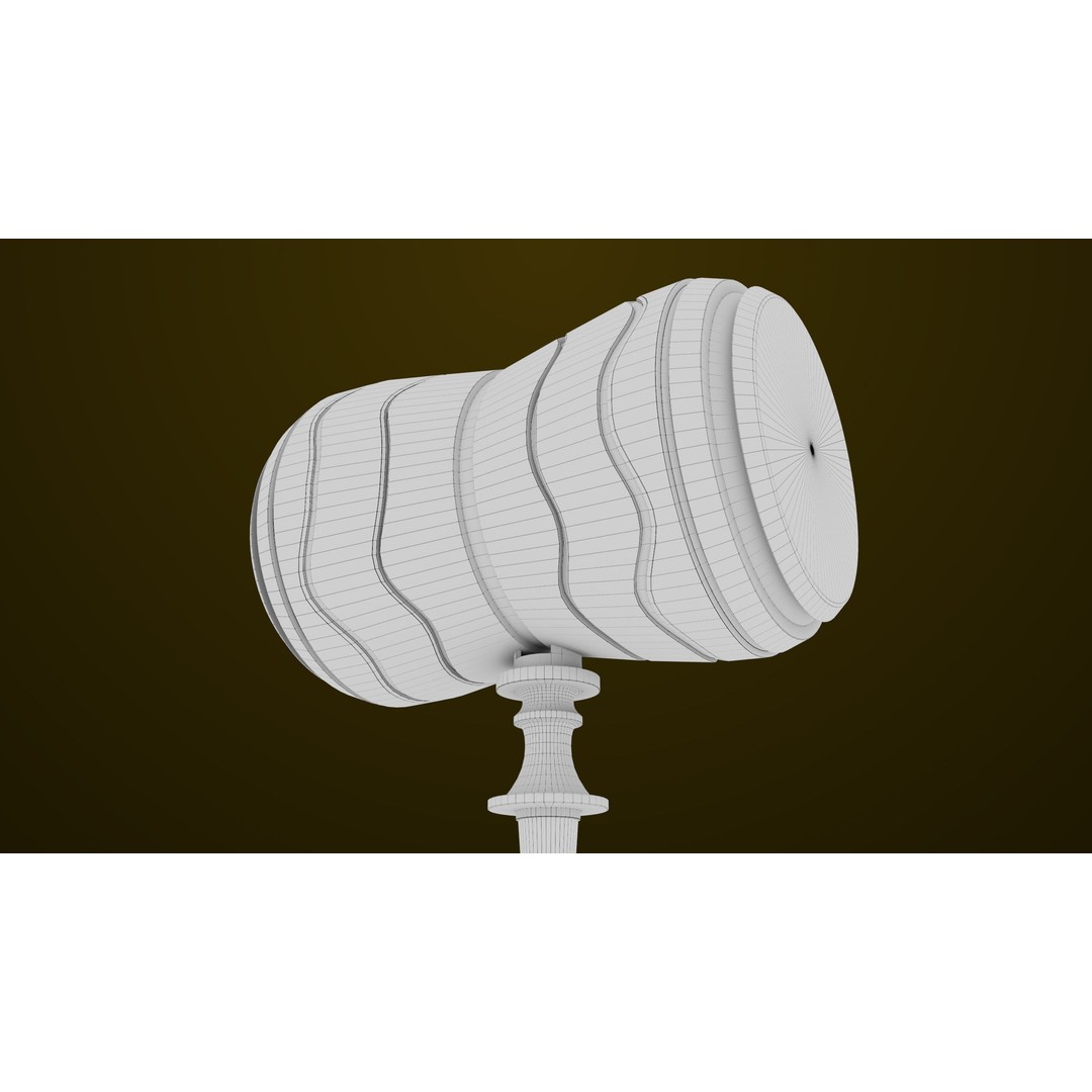 Sci Fi Battle Hammer 3D Model – Low Poly PBR Weapon for Games - View 25