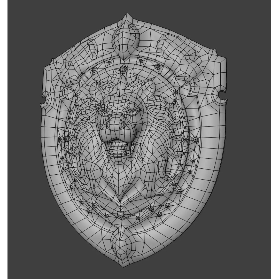 Medieval Knight Shield 3D Model – Low Poly PBR Game Asset, FBX/Blender - View 13