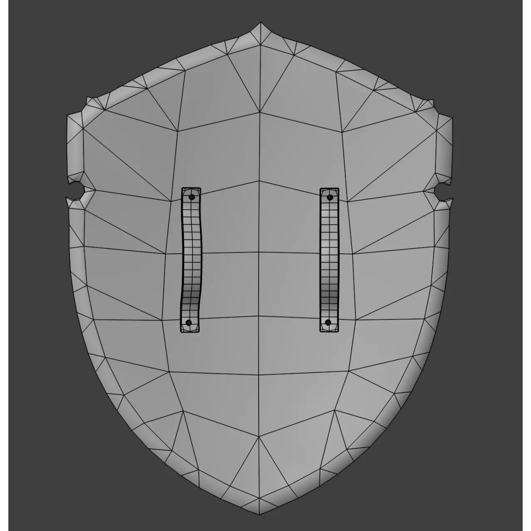 Medieval Knight Shield 3D Model – Low Poly PBR Game Asset, FBX/Blender - View 14