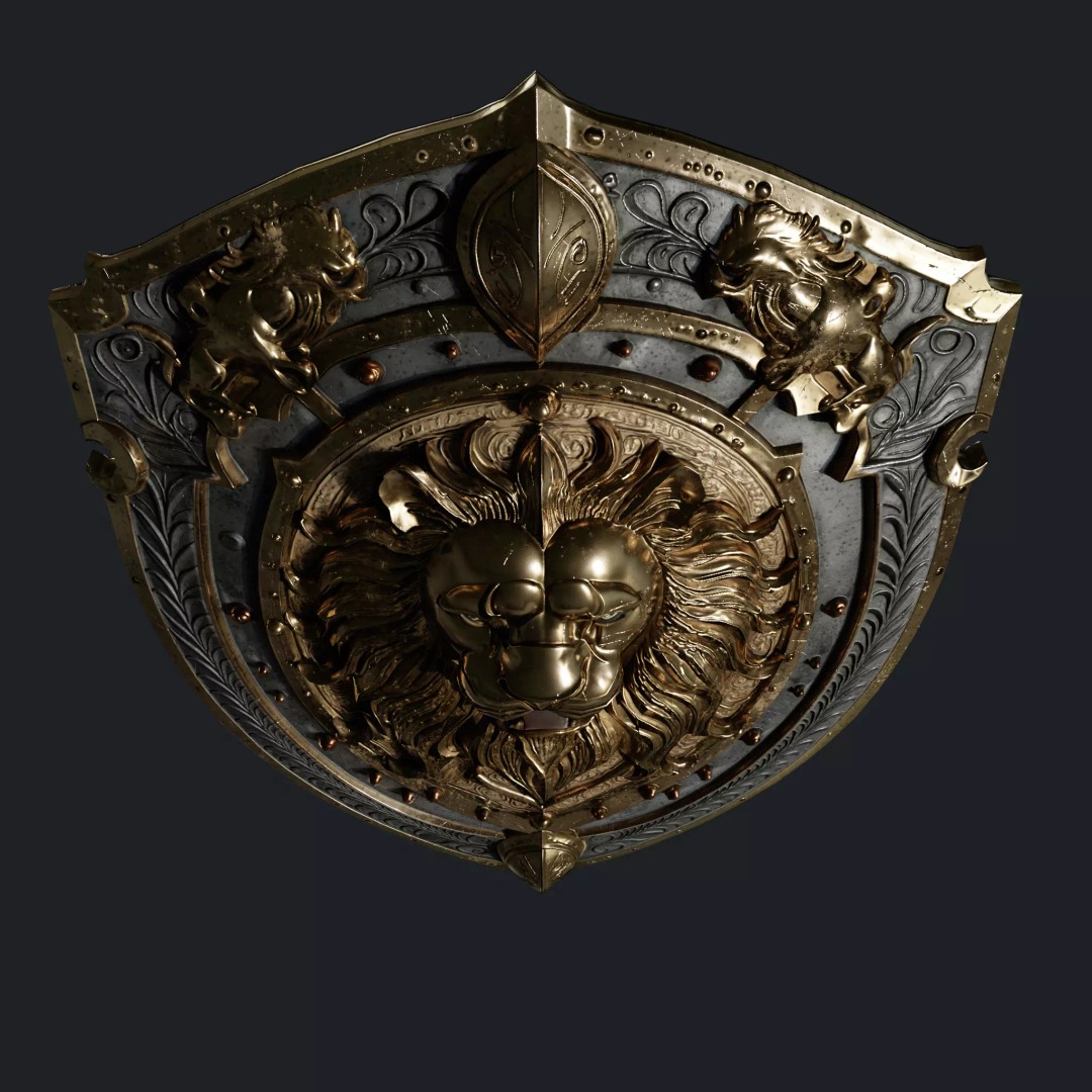 Medieval Knight Shield 3D Model – Low Poly PBR Game Asset, FBX/Blender - View 17