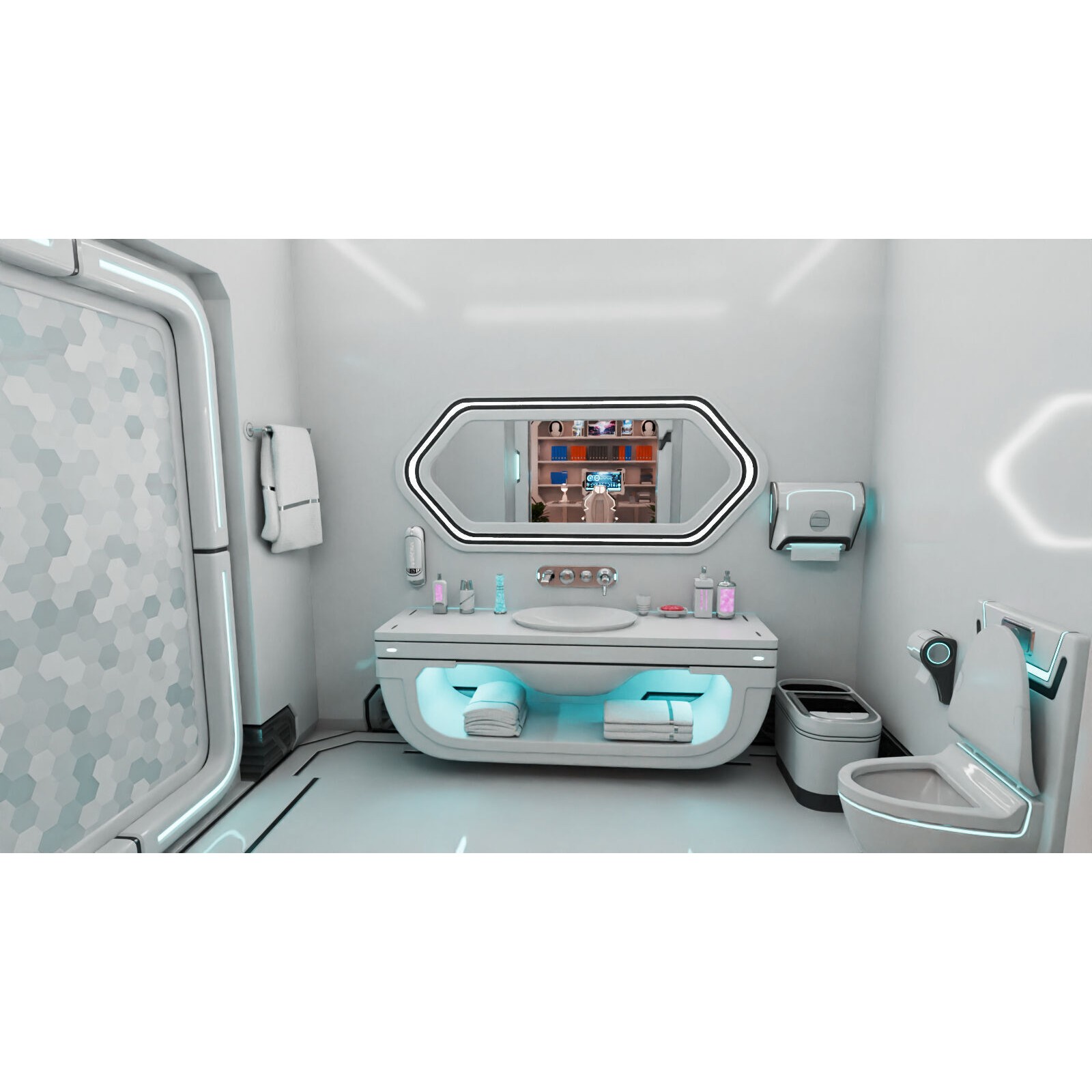 Sci-Fi Apartment Room - Low-Poly Game-Ready 3D Model - View 11