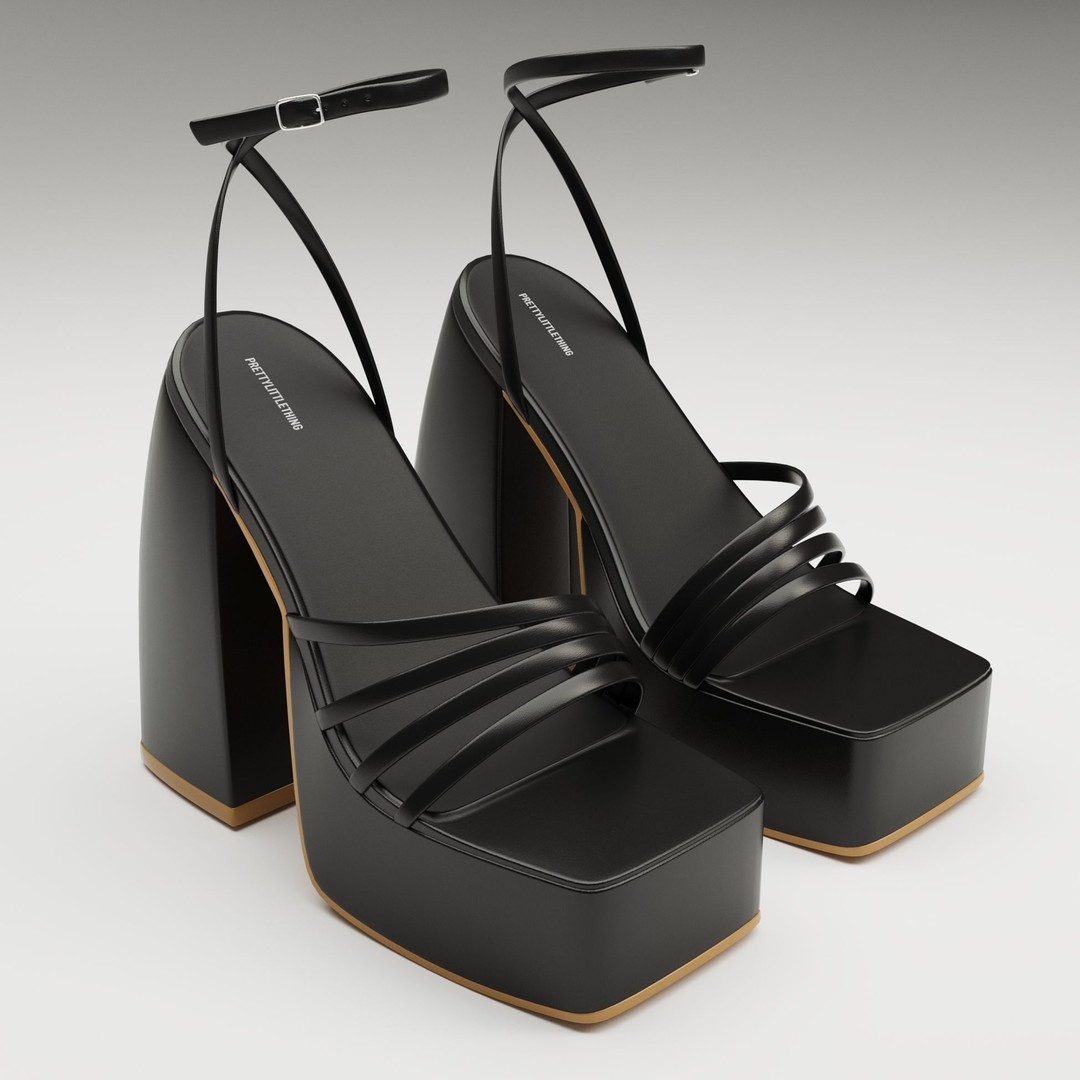 Heels 3D Model – Low Poly Game-Ready Footwear Collection, FBX - View 10