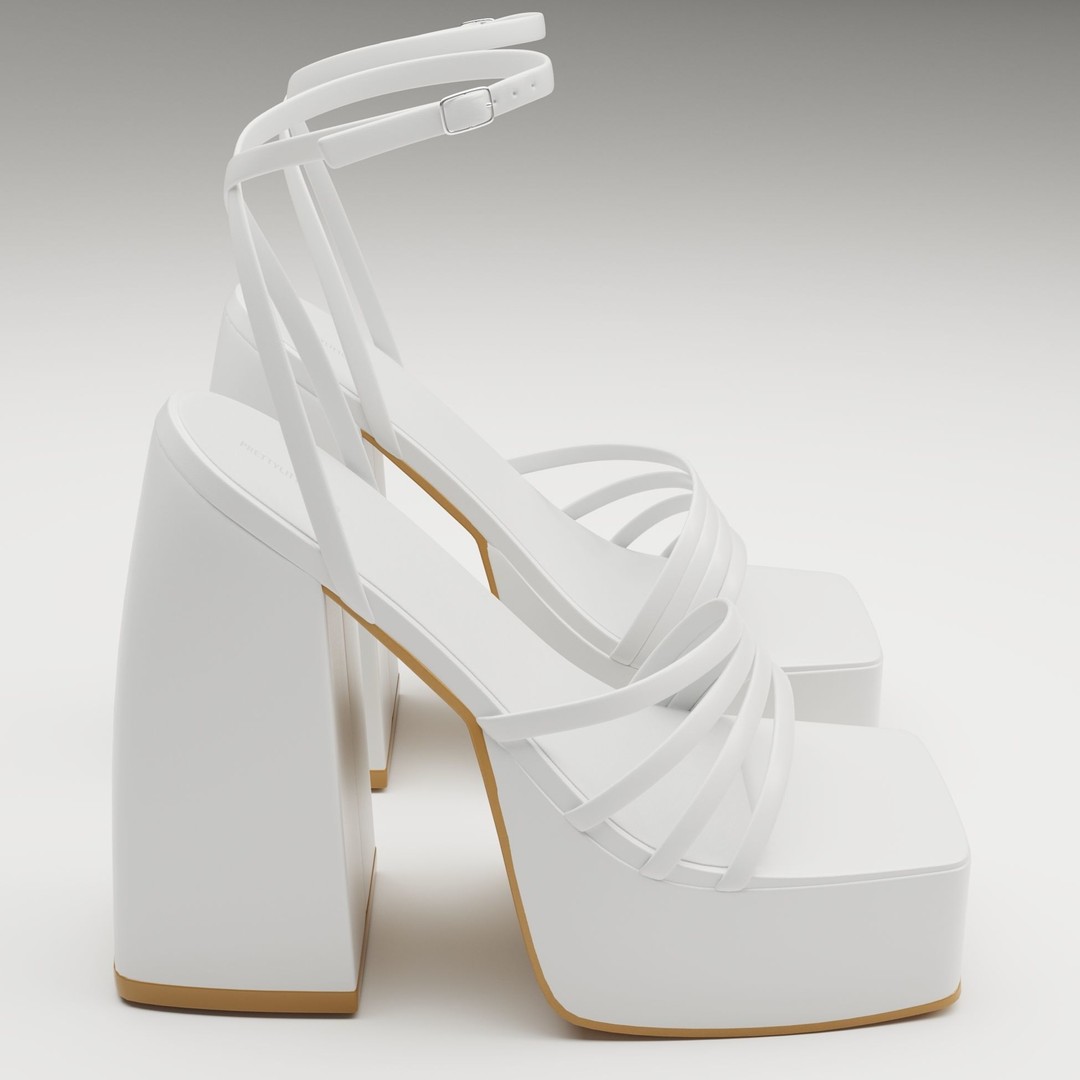 Heels 3D Model – Low Poly Game-Ready Footwear Collection, FBX - View 12