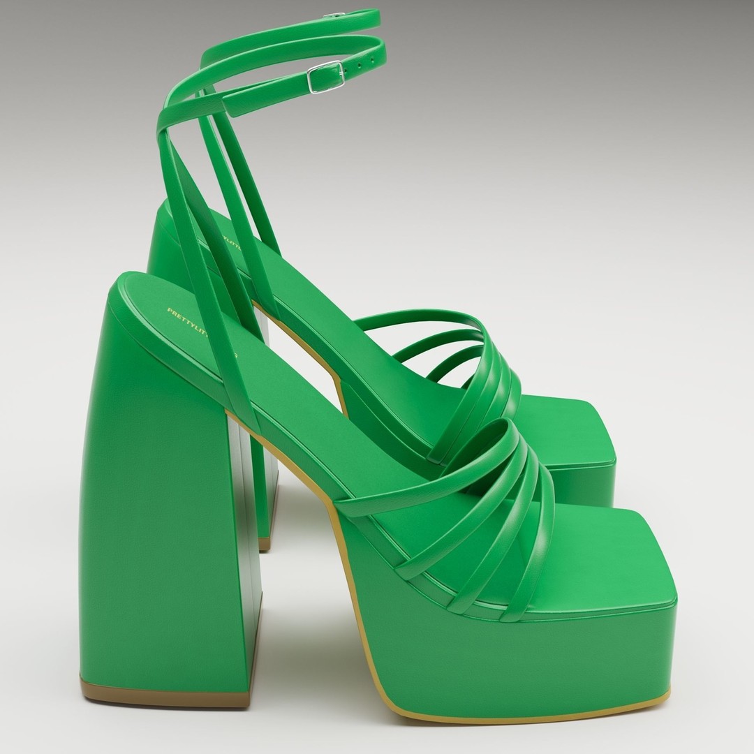 Heels 3D Model – Low Poly Game-Ready Footwear Collection, FBX - View 16