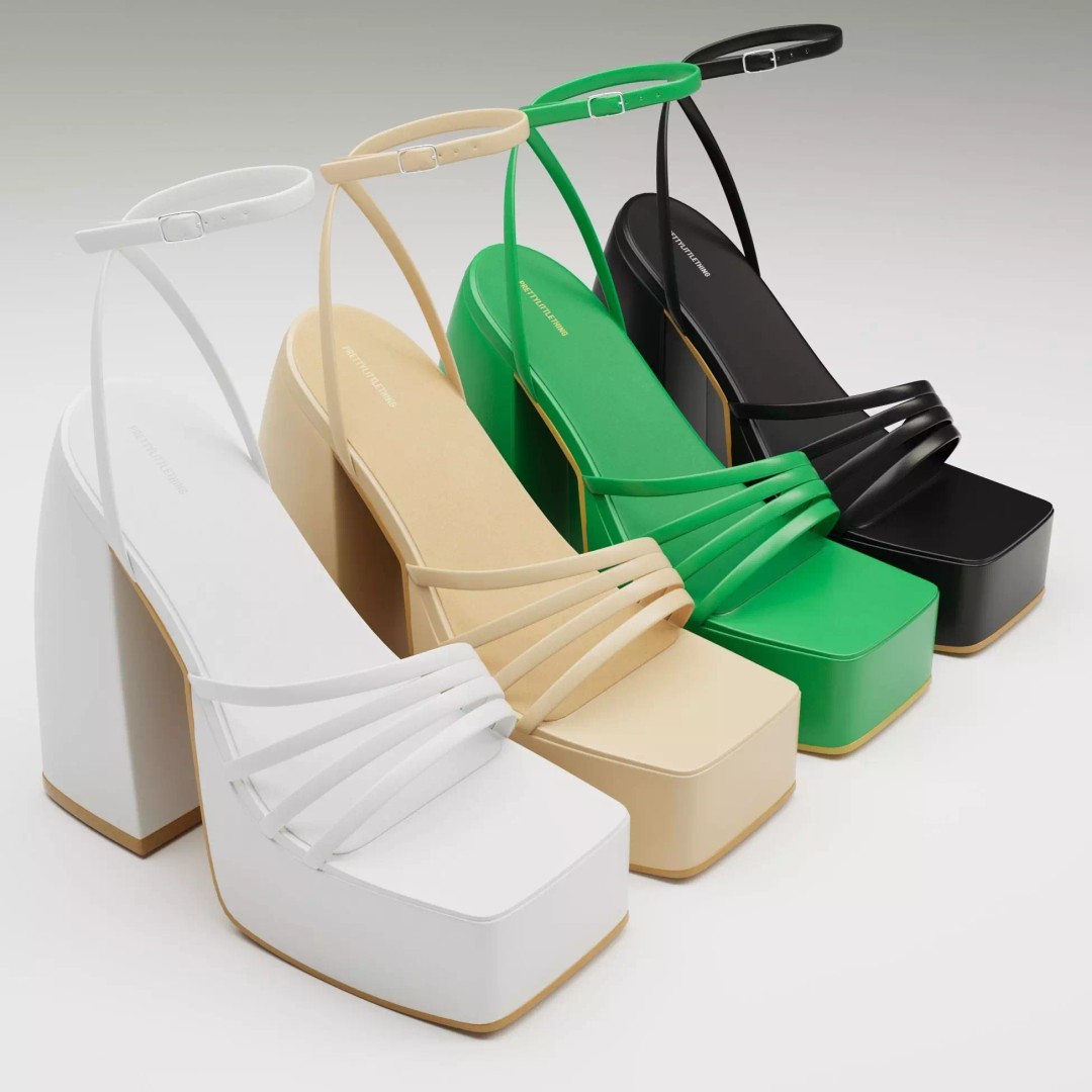 Heels 3D Model – Low Poly Game-Ready Footwear Collection, FBX - View 2