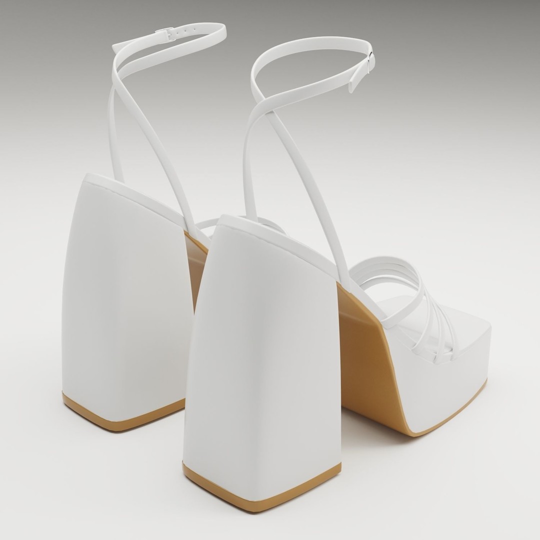 Heels 3D Model – Low Poly Game-Ready Footwear Collection, FBX - View 20
