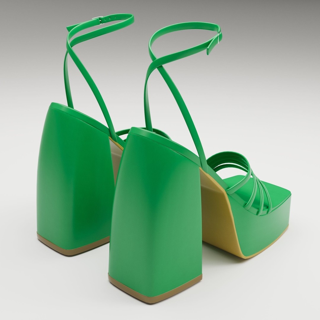 Heels 3D Model – Low Poly Game-Ready Footwear Collection, FBX - View 24