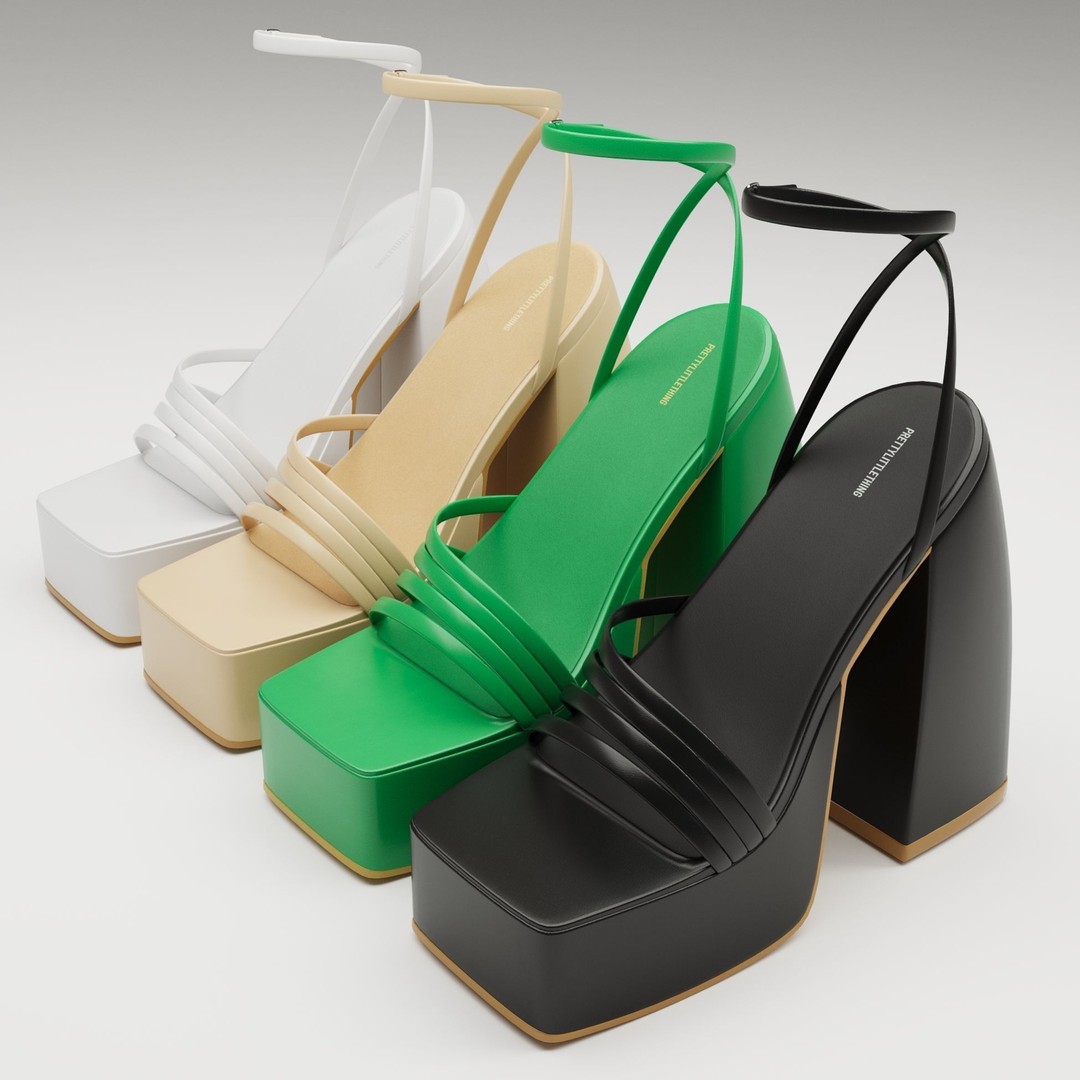 Heels 3D Model – Low Poly Game-Ready Footwear Collection, FBX - View 3