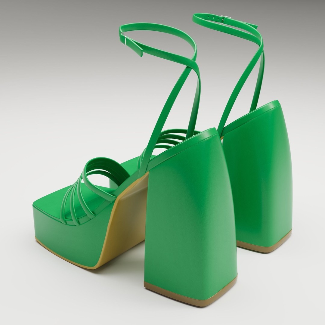 Heels 3D Model – Low Poly Game-Ready Footwear Collection, FBX - View 34