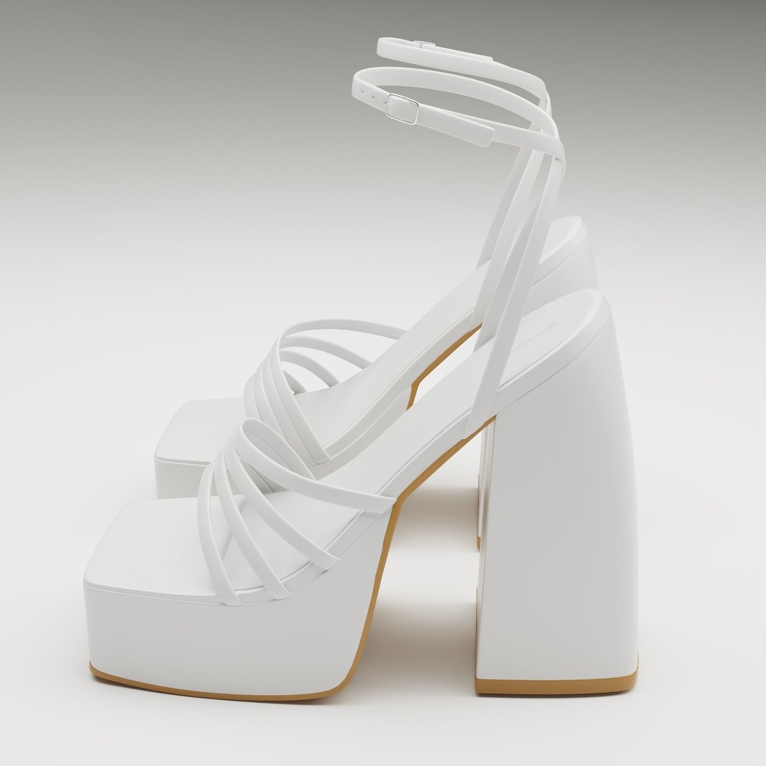 Heels 3D Model – Low Poly Game-Ready Footwear Collection, FBX - View 36
