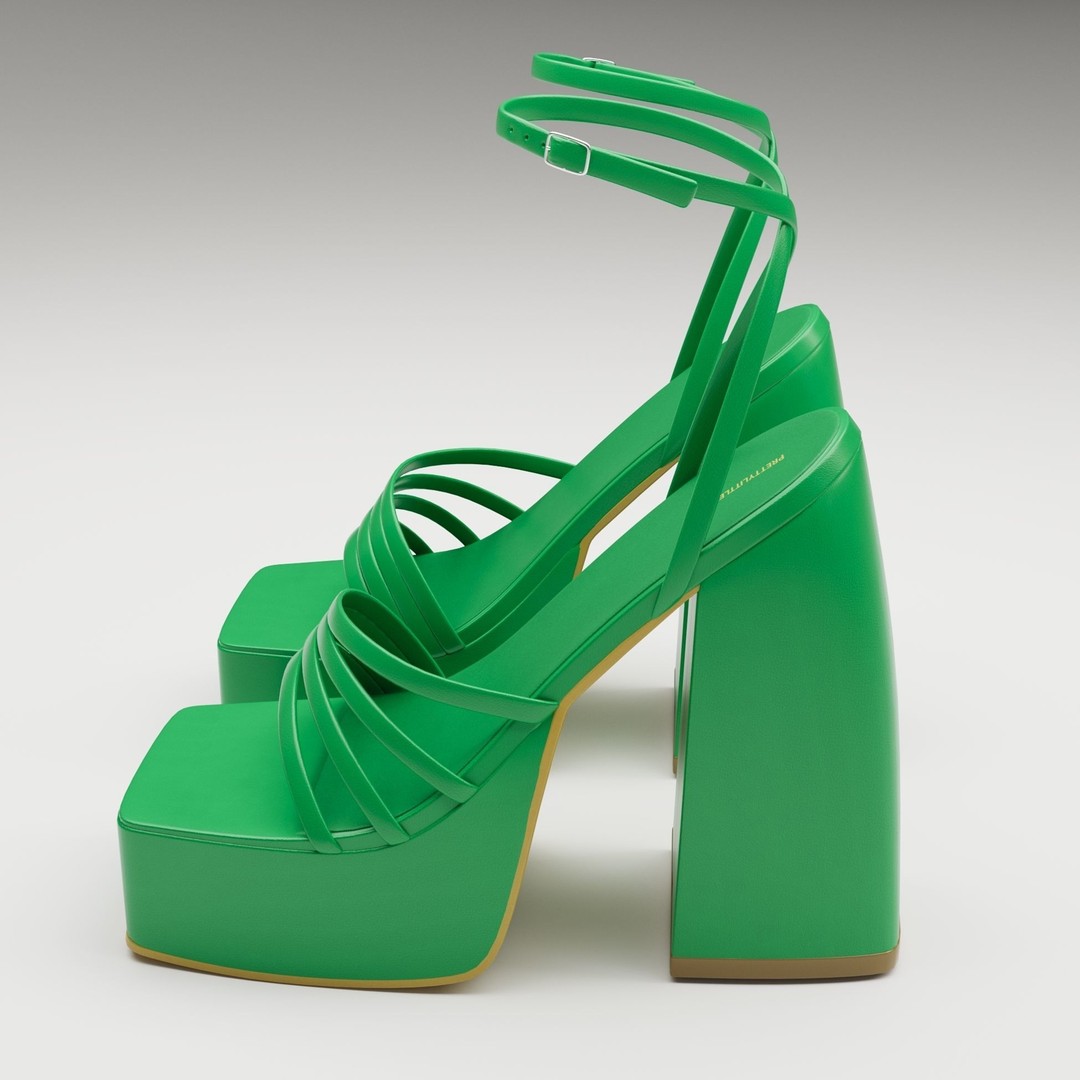 Heels 3D Model – Low Poly Game-Ready Footwear Collection, FBX - View 38
