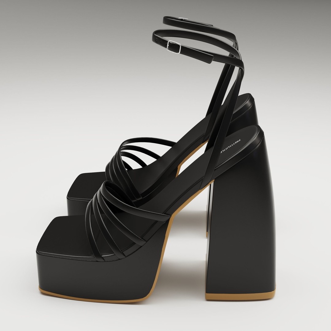 Heels 3D Model – Low Poly Game-Ready Footwear Collection, FBX - View 39
