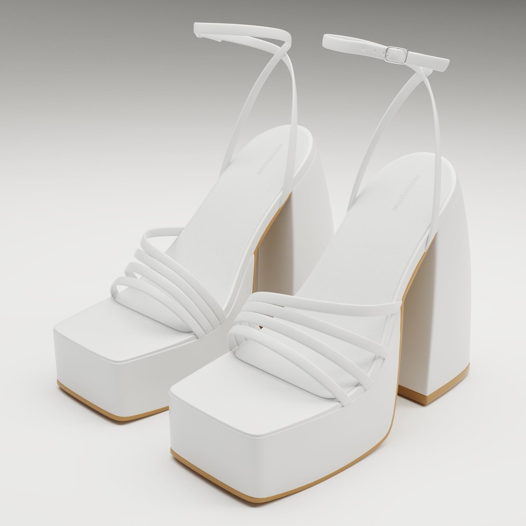 Heels 3D Model – Low Poly Game-Ready Footwear Collection, FBX - View 40