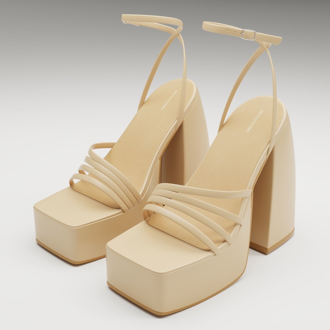 Heels 3D Model – Low Poly Game-Ready Footwear Collection, FBX - View 41
