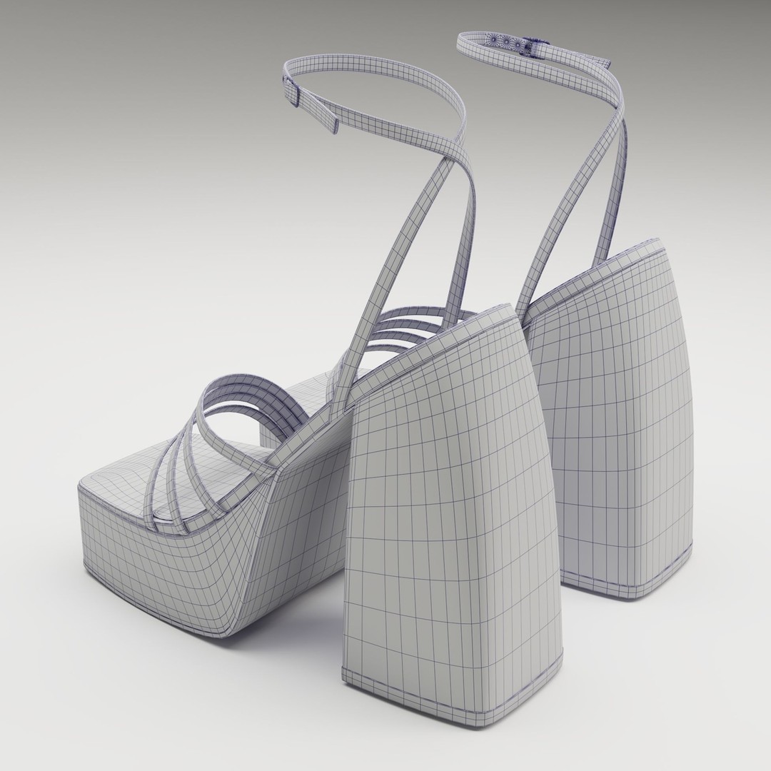 Heels 3D Model – Low Poly Game-Ready Footwear Collection, FBX - View 60
