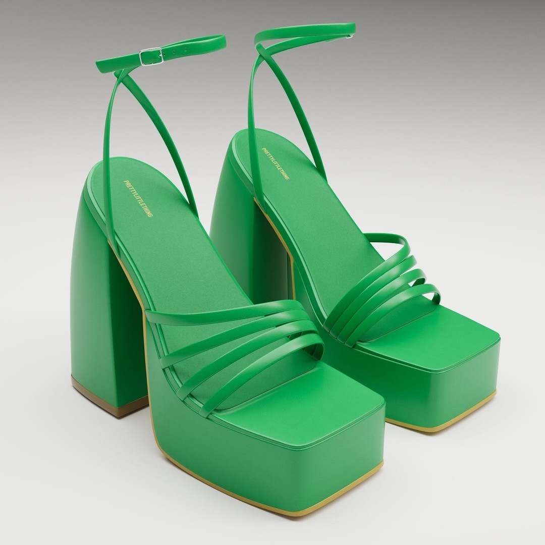 Heels 3D Model – Low Poly Game-Ready Footwear Collection, FBX - View 8