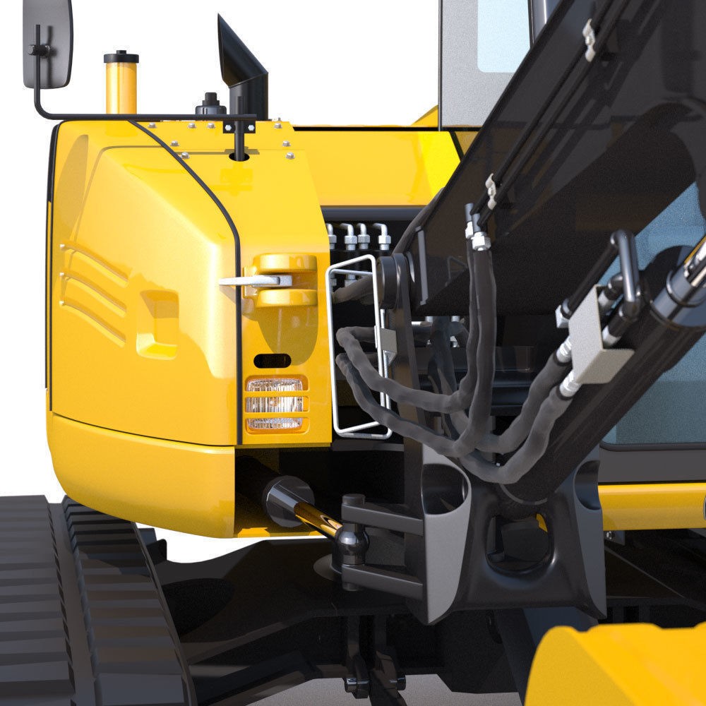 Compact Excavator Deere 85G 3D Model – High Detail PBR Asset, FBX