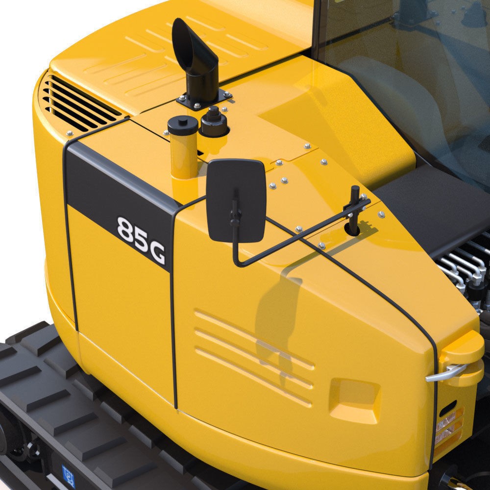 Compact Excavator Deere 85G 3D Model – High Detail PBR Asset, FBX - View 16