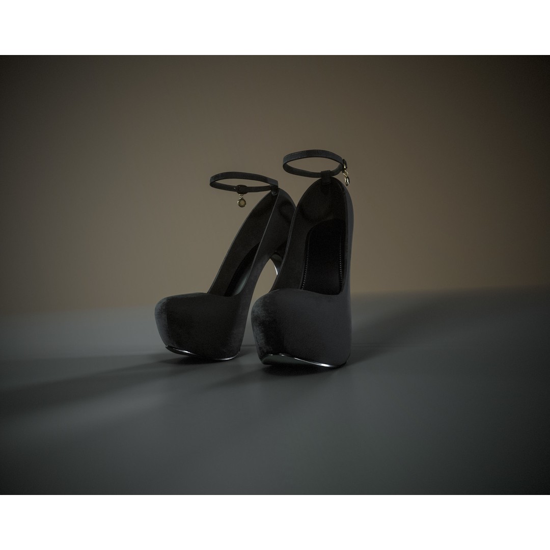 Stilettos Platform Shoes 3D Model – Low Poly Game Asset, FBX - View 10