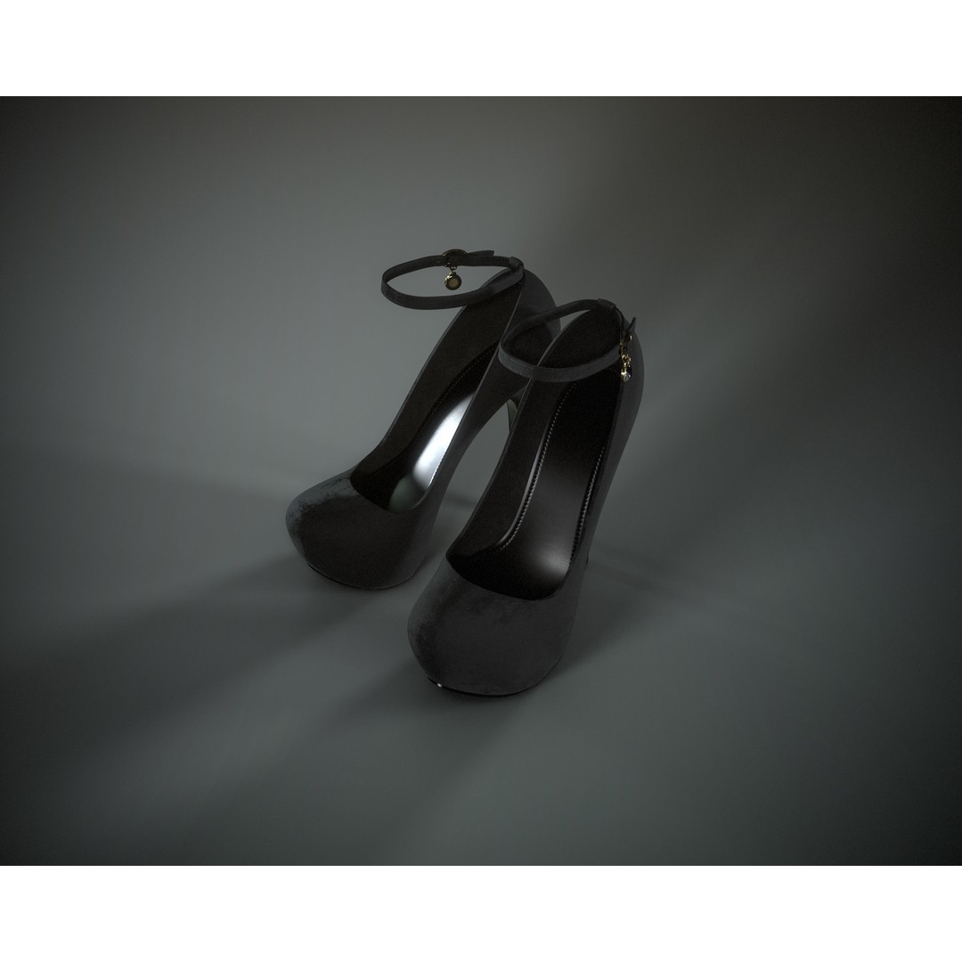 Stilettos Platform Shoes 3D Model – Low Poly Game Asset, FBX - View 11