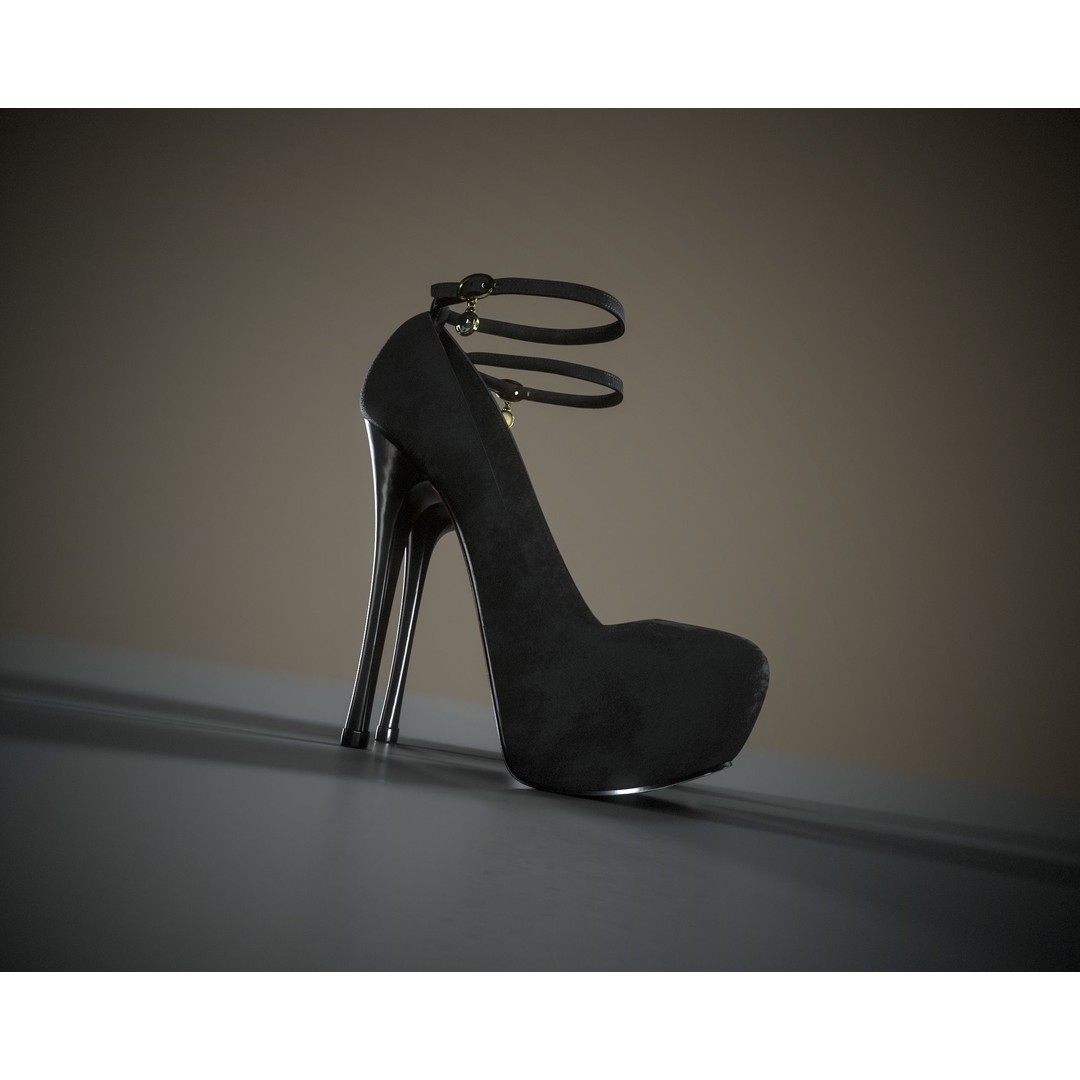 Stilettos Platform Shoes 3D Model – Low Poly Game Asset, FBX - View 12