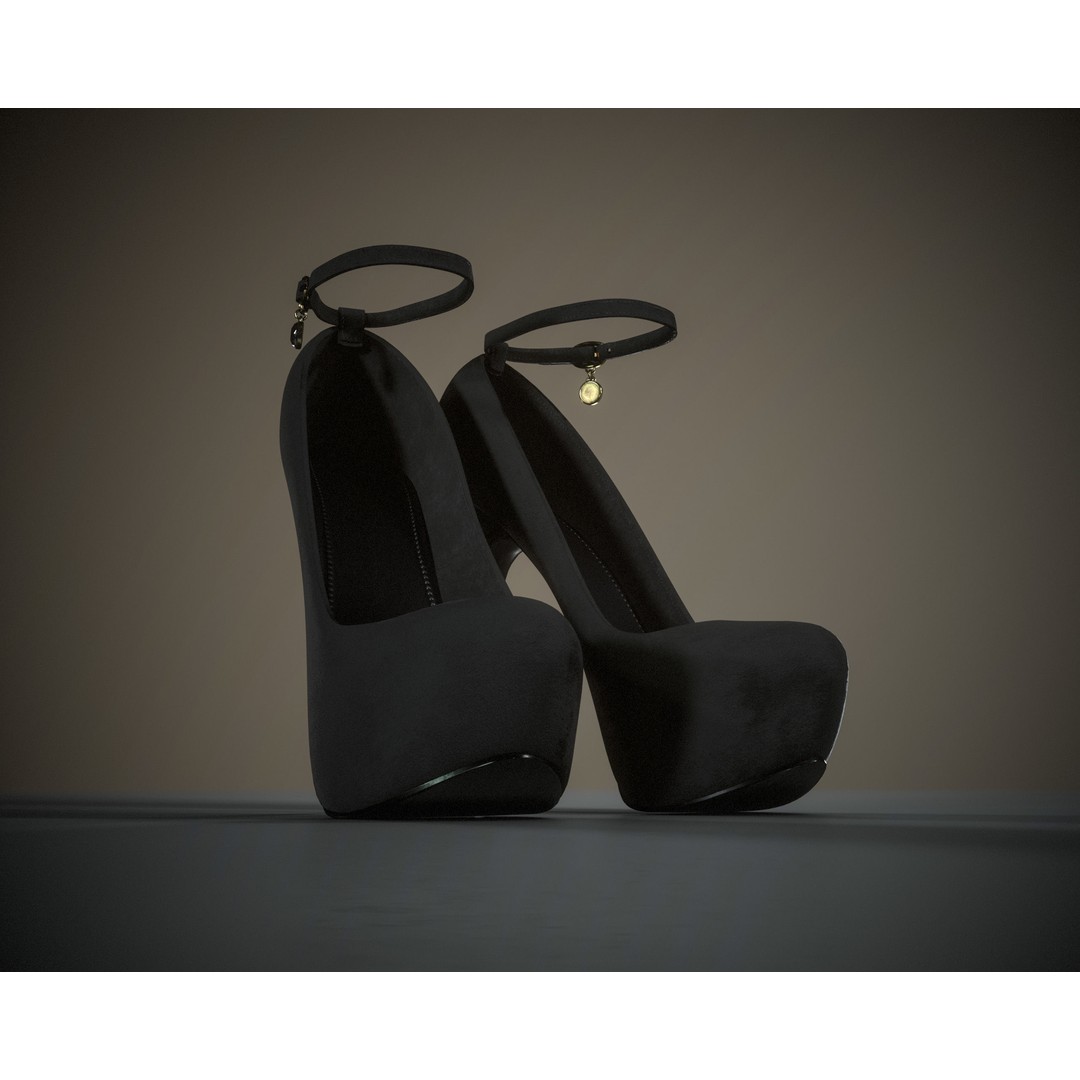 Stilettos Platform Shoes 3D Model – Low Poly Game Asset, FBX - View 15