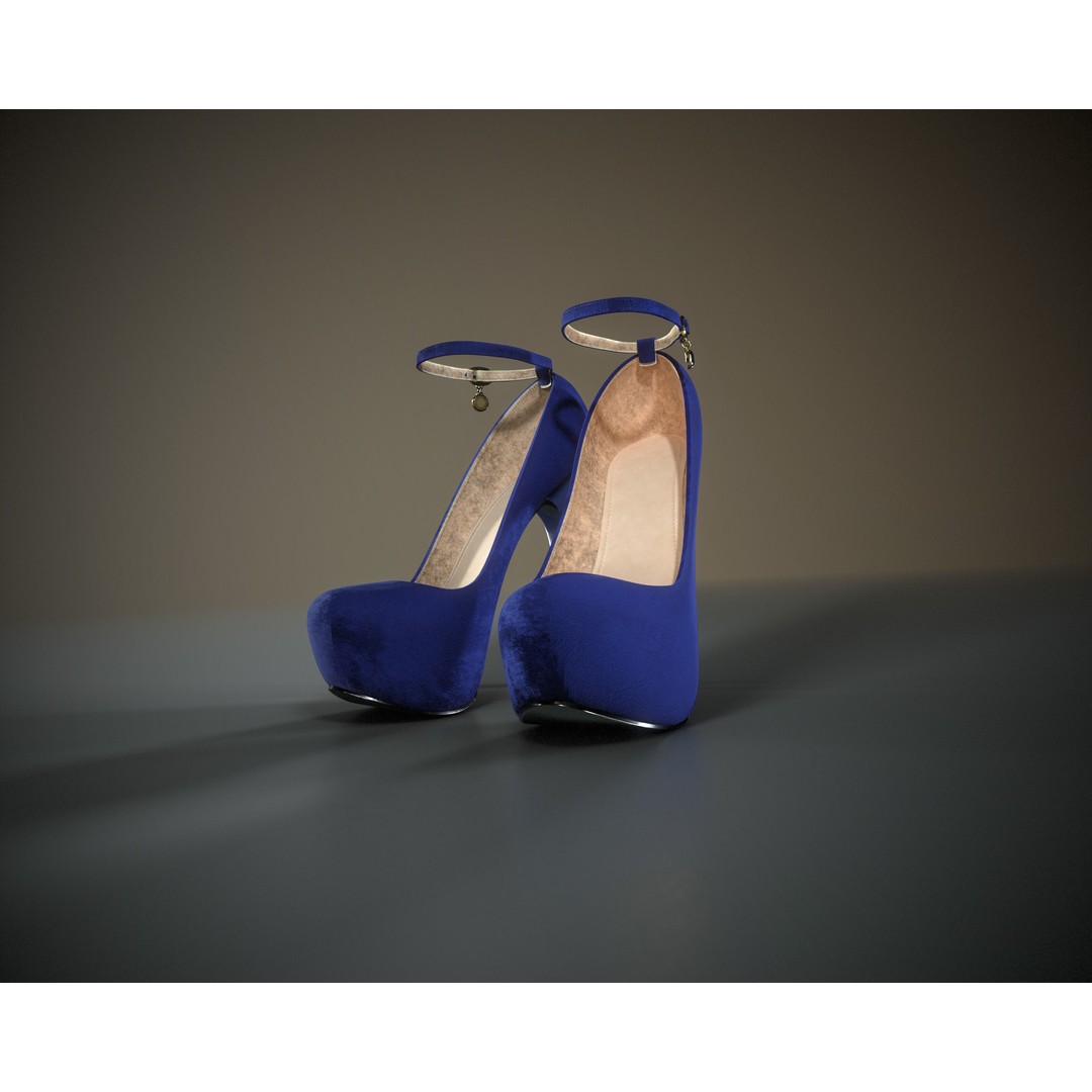 Stilettos Platform Shoes 3D Model – Low Poly Game Asset, FBX - View 17