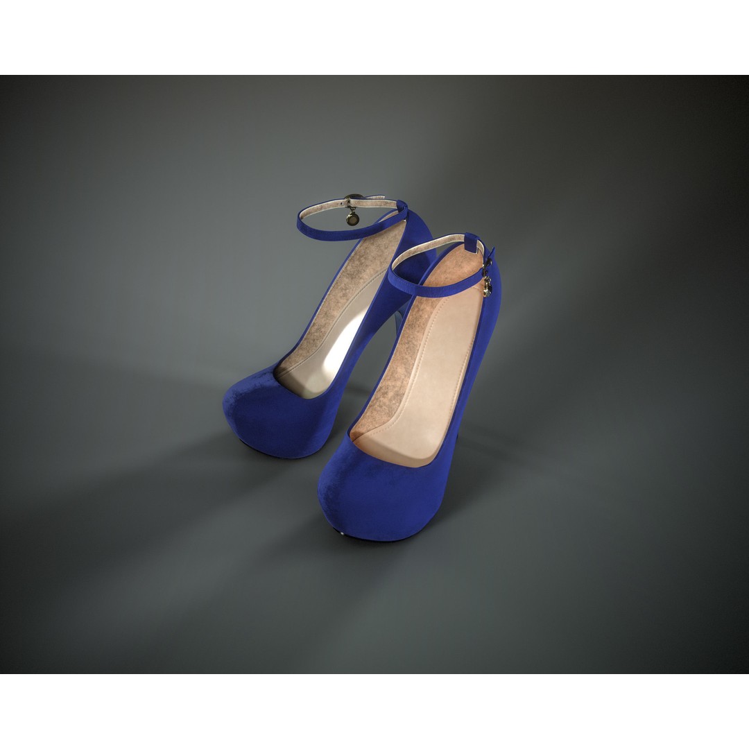 Stilettos Platform Shoes 3D Model – Low Poly Game Asset, FBX - View 18