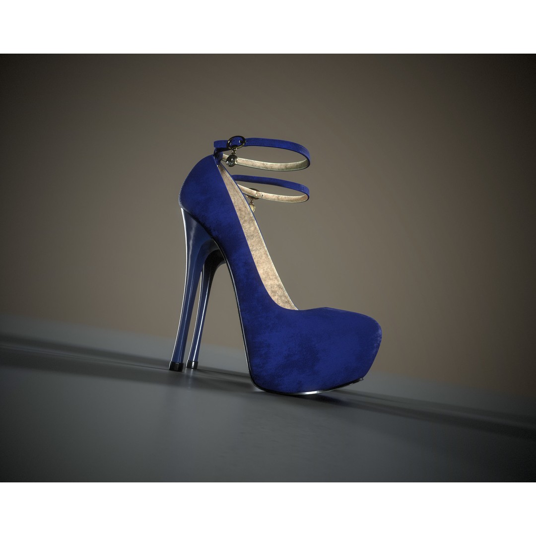Stilettos Platform Shoes 3D Model – Low Poly Game Asset, FBX - View 19