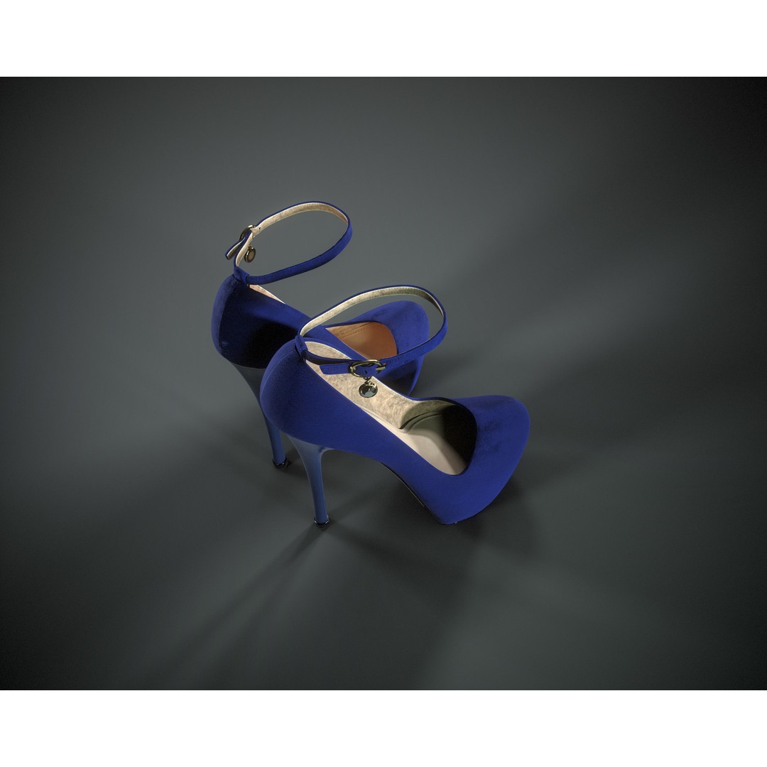 Stilettos Platform Shoes 3D Model – Low Poly Game Asset, FBX - View 20