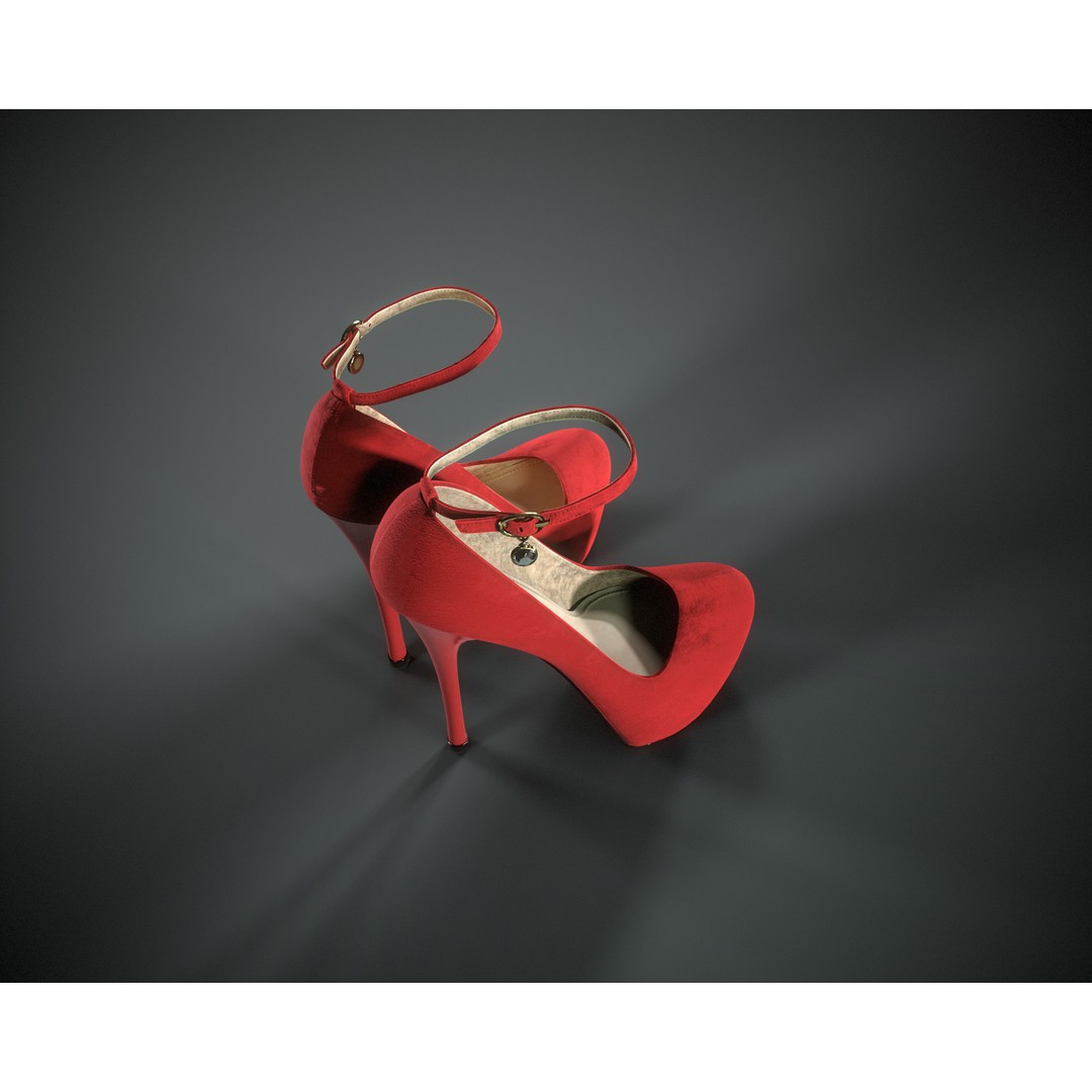 Stilettos Platform Shoes 3D Model – Low Poly Game Asset, FBX - View 27