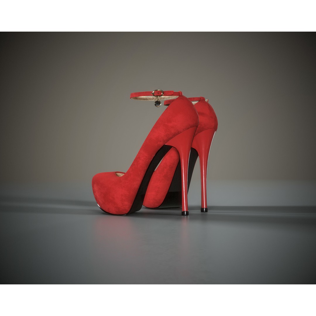 Stilettos Platform Shoes 3D Model – Low Poly Game Asset, FBX - View 28