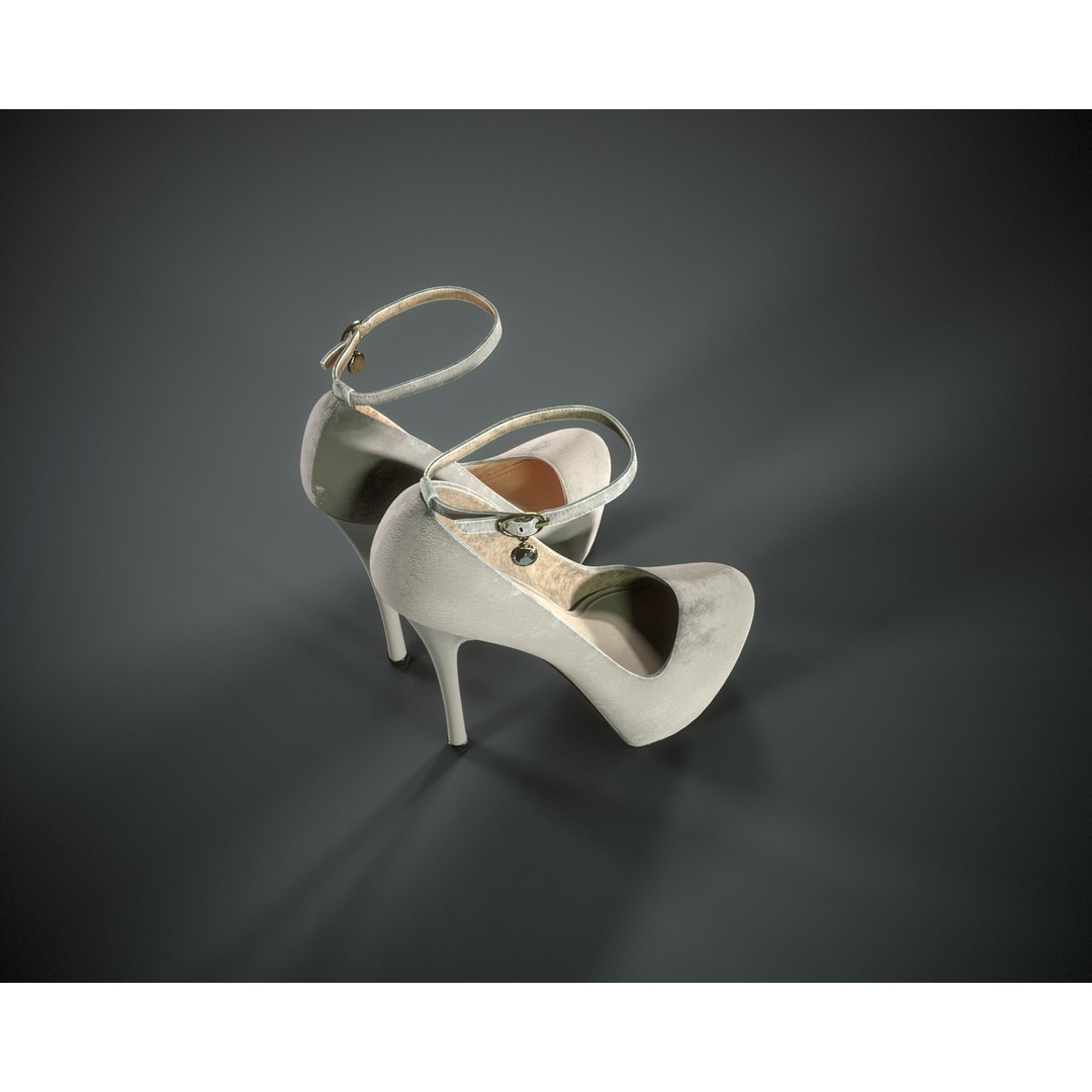 Stilettos Platform Shoes 3D Model – Low Poly Game Asset, FBX - View 6