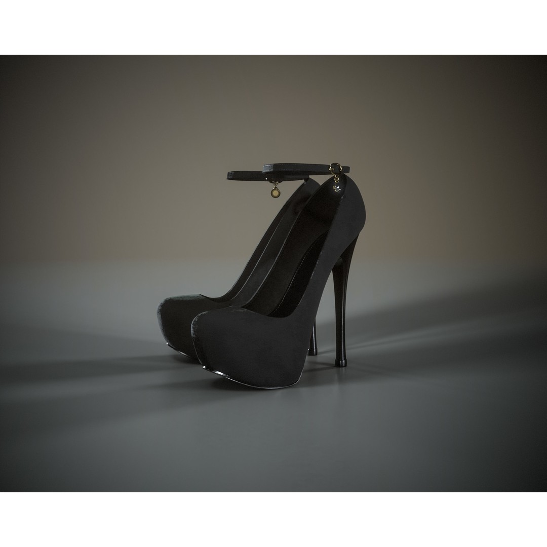 Stilettos Platform Shoes 3D Model – Low Poly Game Asset, FBX - View 9